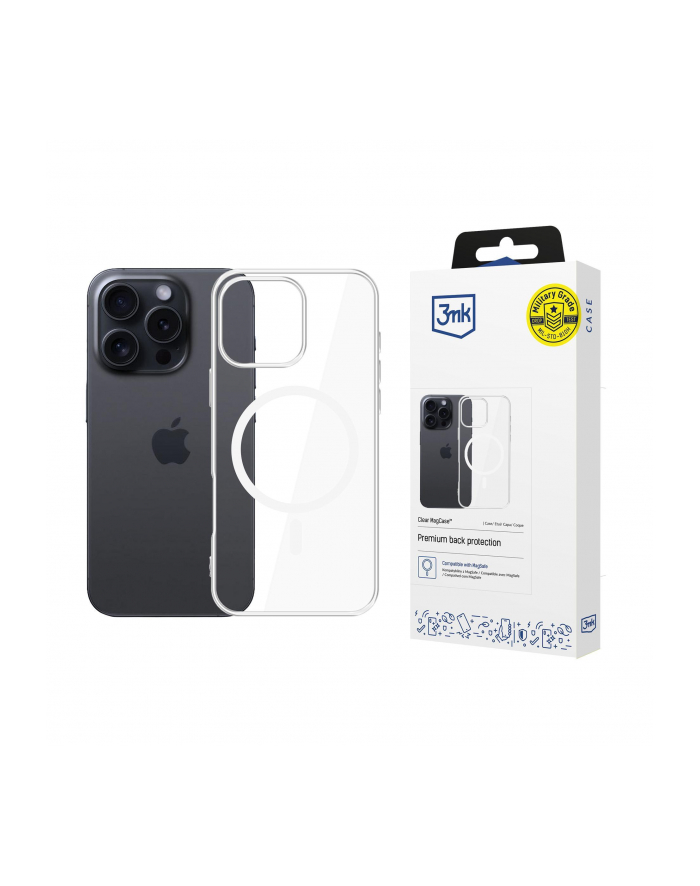 3mk pczerwonyection Etui na telefon 3mk do Apple iPhone 16 Pro Max z Mag Safe - przezroczyste Clear MagCase główny