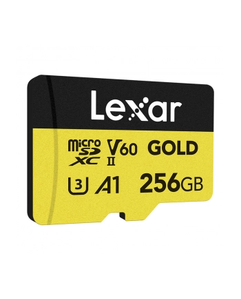 Lexar 256GB microSDXC Professional GOLD UHS-II A1 C10 U3 V60 microSDXC | 256GB | UHS-II | U3 | A1 | V60 | Class 10 | Odczyt do 280 MB/s | Zapis do 100 MB/s nr 2