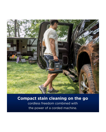 Bissell SpotClean Cordless 3681N Pojemność zbiornika na czystą wodę [l]: 0,9 | Pojemność zbiornika na wodę brudną [l]: 0,8 | Czas pracy [min]: 35 w trybie eco, 20 w trybie turbo nr 1