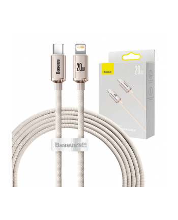 Baseus Crystal Shine USB-C do Lightning 20W, 2m (różowy) Kabel USB do iP