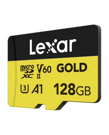 Lexar 128GB microSDXC Professional GOLD UHS-II A1 C10 U3 V60 microSDXC | 128GB | UHS-II | U3 | A1 | V60 | Class 10 | Odczyt do 280 MB/s | Zapis do 100 MB/s nr 1