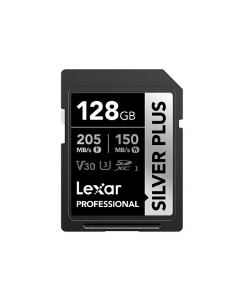 Lexar SDXC 128GB Professional SILVER Plus UHS-I U3 A2 4K V30