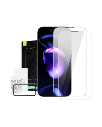 Baseus Crystal z powłoką przeciwpyłową do iPhone 14 Pro Max (2 szt.)