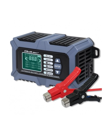 qoltec Inteligentna mikroprocesorowa ładowarka z testerem baterii i funkcją naprawy 12V | 6A | LCD | Prostownik do akumulatora AGM LiFePO4 GEL nr 2