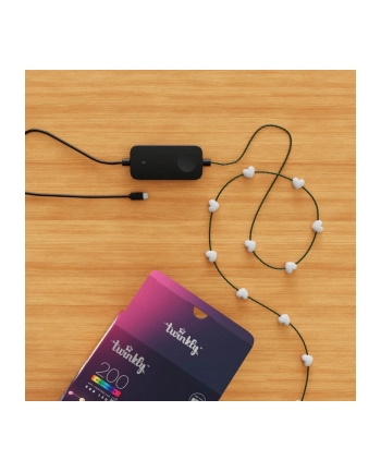 twinkly Inteligentne lampki dekoracyjne Strings USB-C (Candies) 200 LED RGB, serca, zielony przewód, 12 m nr 1