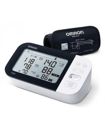 Omron M7 Intelli IT AFib czarny Rodzaj: naramienny | Rozmiar mankietu [cm]: 22-42 | Sposób pompowania: automatyczne | Zasilanie:| Funkcje pamięci: tak nr 1