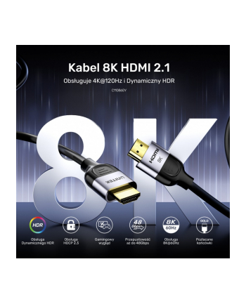 Unitek Kabel HDMI 2.1 8K 60Hz, czarny, 3m Unitek Kabel HDMI 2.1 8K 60Hz, czarny, 3m nr 1