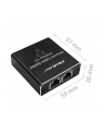 qoltec Rozdzielacz Splitter mini SWITCH 1x2 port RJ45 | 1000Mbps | USB-C| Aluminium - nr 4