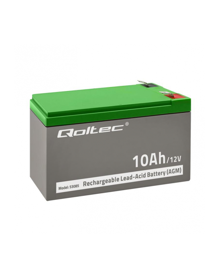 qoltec Akumulator AGM | 12V | 10Ah | Bezobsługowy | do UPS główny