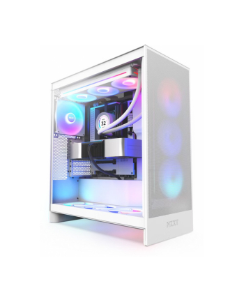 Nzxt H7 Flow Rgb 2024, Tower Case Biała, Tempered Glass (CMH72FWR1)