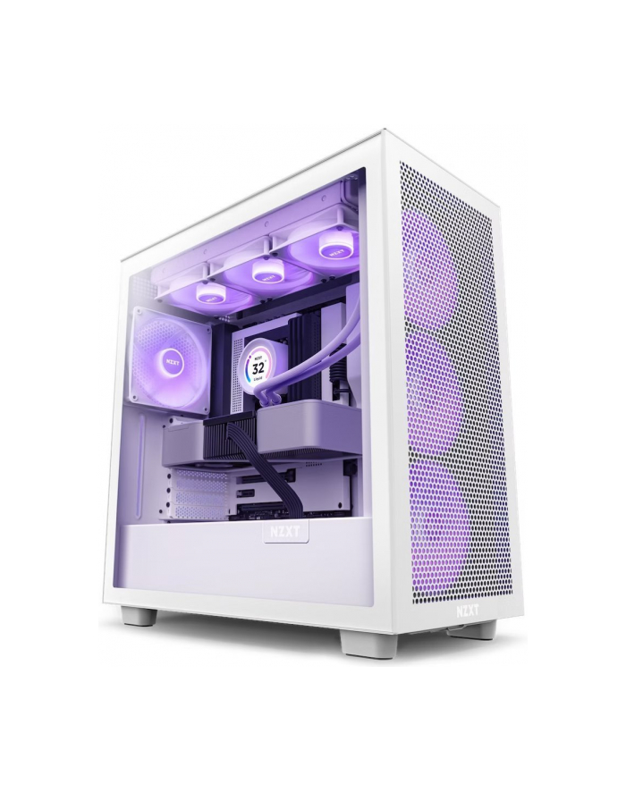 Nzxt H7 Flow Rgb 2024, Tower Case Biała, Tempered Glass (CMH72FWR1) główny