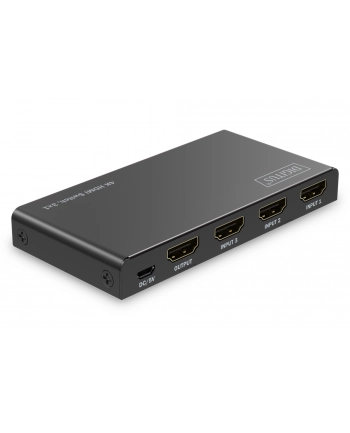 digitus Przełącznik/Switch 4K HDMI 3x1, 60Hz HDCP 2.3, pilot, Czarny nr 1