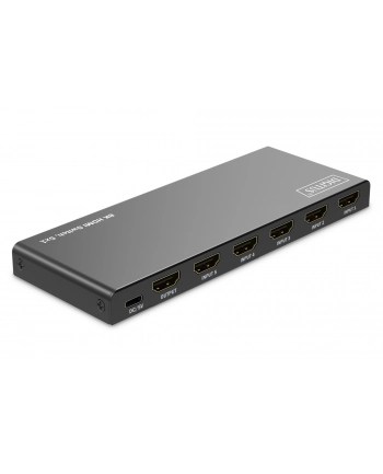 digitus Przełącznik/Switch 8K HDMI 5x1, 60Hz (4:4:4), HDR, HDCP 2.3, pilot, Czarny nr 1