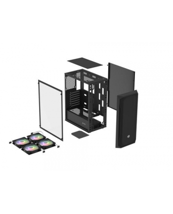 FURY OBUDOWA KOMPUTEROWA FURY SHOBO SH4F RGB MIDI Z OKNEM CZARNA