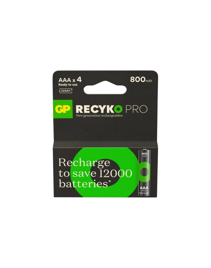 Akumulatorki AAA/R03 GP ReCyko Ni-MH 800mAh - 4 sztuki główny
