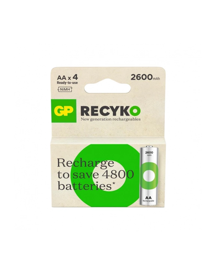 Akumulatorki AA/R6 GP ReCyko Ni-MH 2600mAh - 4 sztuki główny