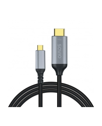 Kabel adapter Savio CL-184 USB-C do HDMI v2.0b, 3m, miedź