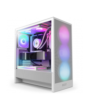 Obudowa NZXT H5 Flow RGB (2024) Midi Tower z oknem Biała