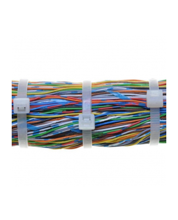 Opaski nylonowe Techly ''trytytki'' 370X3,6mm białe 100szt