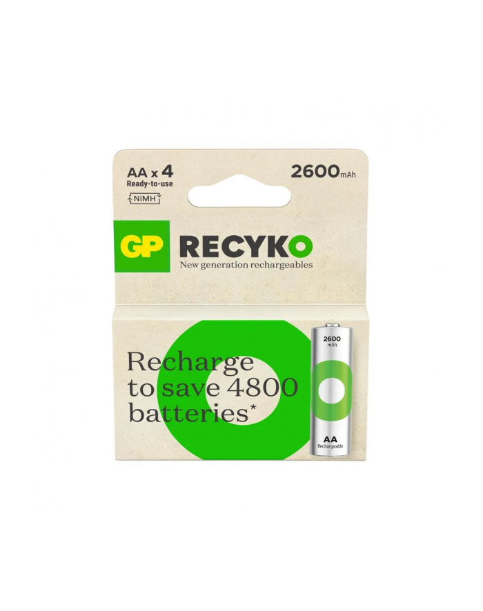 Akumulatorki AA/R6 GP ReCyko Ni-MH 2600mAh - 4 sztuki główny