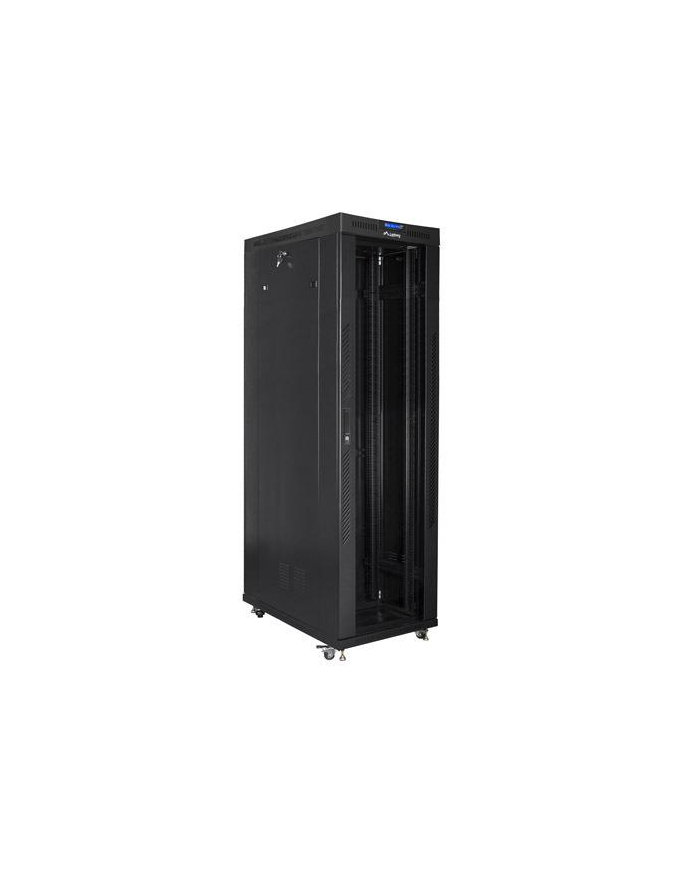 lanberg Szafa instalacyjna Rack stojąca 19'' 42U 600x1200 czarna drzwi szklane LCD Lanbeg (flat pack) główny