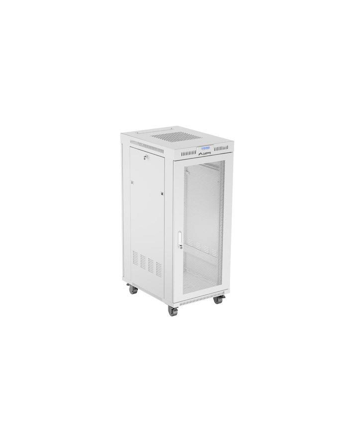 Szafa instalacyjna Rack stojąca 19'' 27U 600x800 szara drzwi perforowane LCD Lanberg (flat pack) główny