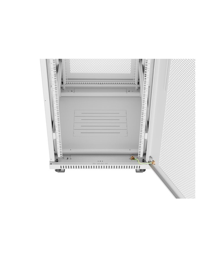 Szafa instalacyjna Rack stojąca 19'' 27U 600x800 szara drzwi perforowane LCD Lanberg (flat pack) główny