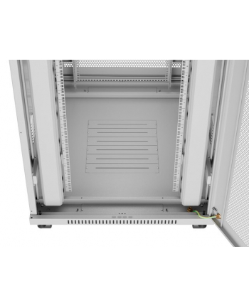 Szafa instalacyjna Rack stojąca 19'' 27U 800x1000 Drzwi Perforowane szara Lanberg (flat pack) LCD