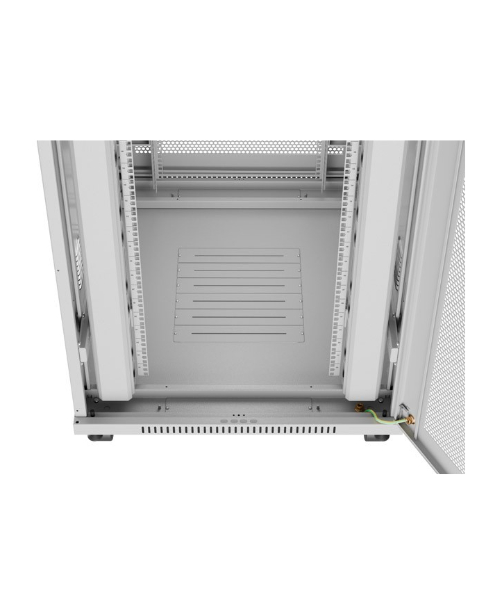 Szafa instalacyjna Rack stojąca 19'' 27U 800x1000 Drzwi Perforowane szara Lanberg (flat pack) LCD główny