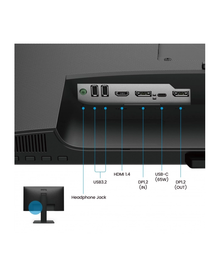 BENQ BL2786TC 27inch IPS FHD 250cd/m2 5ms HDMIx2 DP USB-C PD65W Daisy Chain Speakers Pivot główny