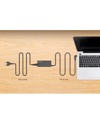 Zasilacz sieciowy Manhattan do laptopa 65W/4A 15-20V 9 wtyków DC