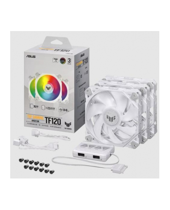 asus Wentylator TUF Gaming TF120 ARGB 3in1/LED/1900RPM/29dB/Biały