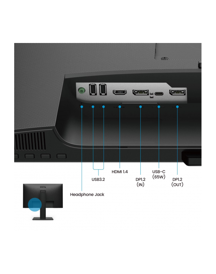 BENQ BL2786TC 27inch IPS FHD 250cd/m2 5ms HDMIx2 DP USB-C PD65W Daisy Chain Speakers Pivot główny