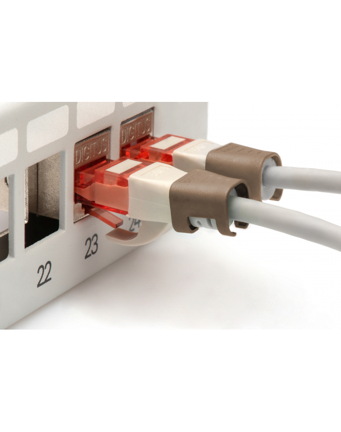 DIGITUS Color clips for Patch cable - Brown główny