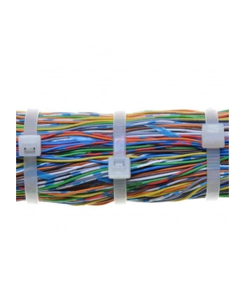 Opaski nylonowe Techly ''trytytki'' 370X3,6mm białe 100szt nr 1