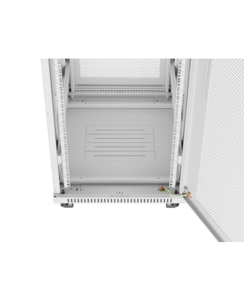 Szafa instalacyjna Rack stojąca 19'' 42U 600x800 szara drzwi perforowane LCD Lanberg (flat pack) nr 1
