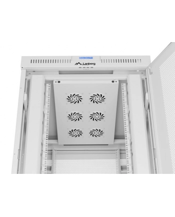Szafa instalacyjna Rack stojąca 19'' 27U 800x1000 Drzwi Perforowane szara Lanberg (flat pack) LCD nr 2