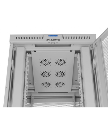 Szafa instalacyjna Rack stojąca 19'' 42U 800x1000 szara drzwi perforowane LCD Lanberg (flat pack) nr 1