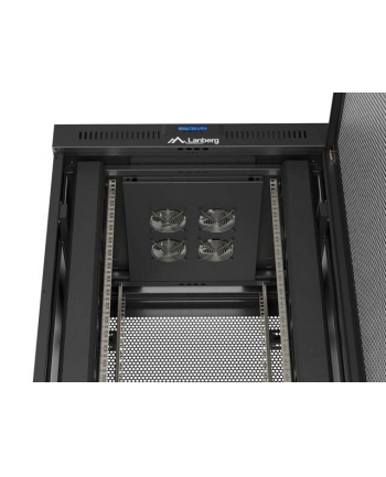 Szafa instalacyjna Rack stojąca 19'' 42U 800x800 Drzwi perforowane czarna Lanberg LCD (flat pack) nr 2