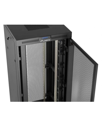 Szafa instalacyjna Rack stojąca 19'' 42U 800x800 Drzwi perforowane czarna Lanberg LCD (flat pack) nr 1