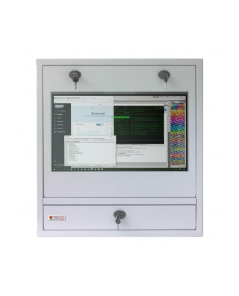 Szafa wisząca Techly na komputer przemysłowy i monitor 22'' LED/LCD biała nr 1