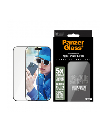 PanzerGlass Ceramic Screen Pczerwonyector iPhone 16 Pro | Ultra-Wide Fit