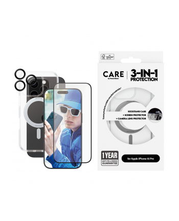 CARE by PanzerGlass Feature 3-in-1 Ceramic Bundle iPhone 16 Pro