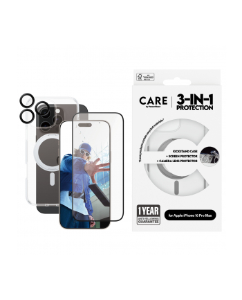 CARE by PanzerGlass Feature 3-in-1 Ceramic Bundle iPhone 16 Pro Max