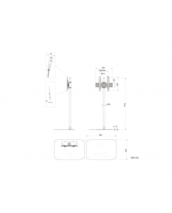 Multibrackets M Pro Single Pole Floorbase (7350073738946)