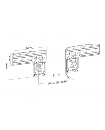 Multibrackets M Qled/Uhd Series - Mounting Kit Slim Fit For Flat Panel Black (7350105213021)