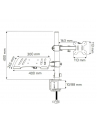 techly Uchwyt do monitora 13-32 cali i laptop 17 cali biurkowy obczerwonyowy - nr 6