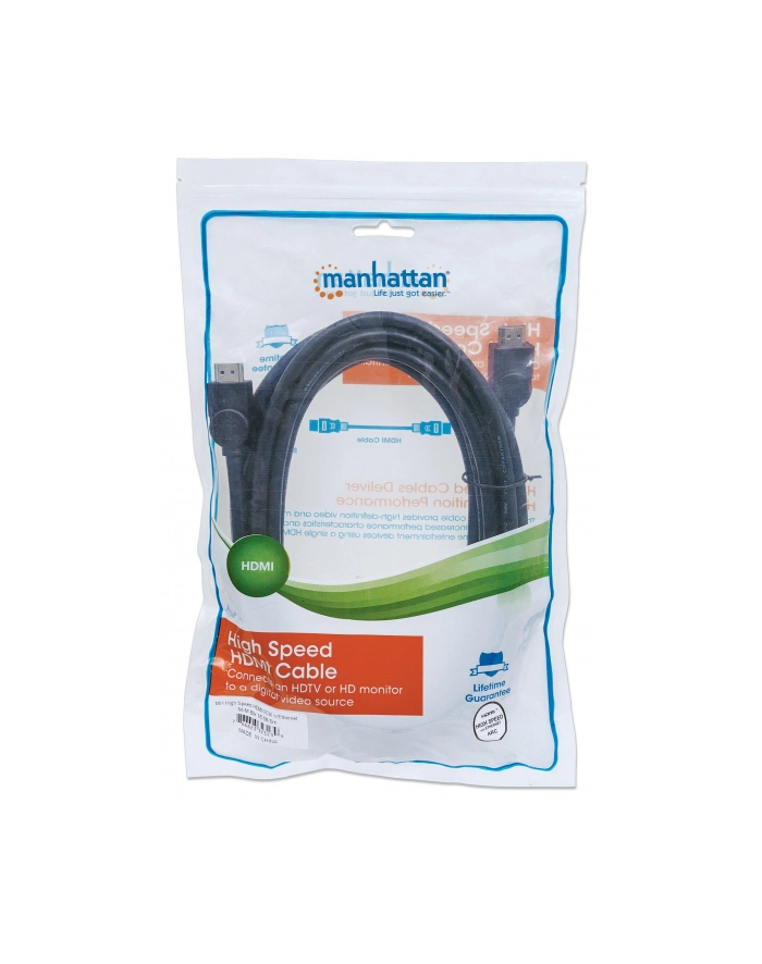 Manhattan Kabel monitorowy HDMI/HDMI 5m ekranowany czarny z kanałem Ethernet główny