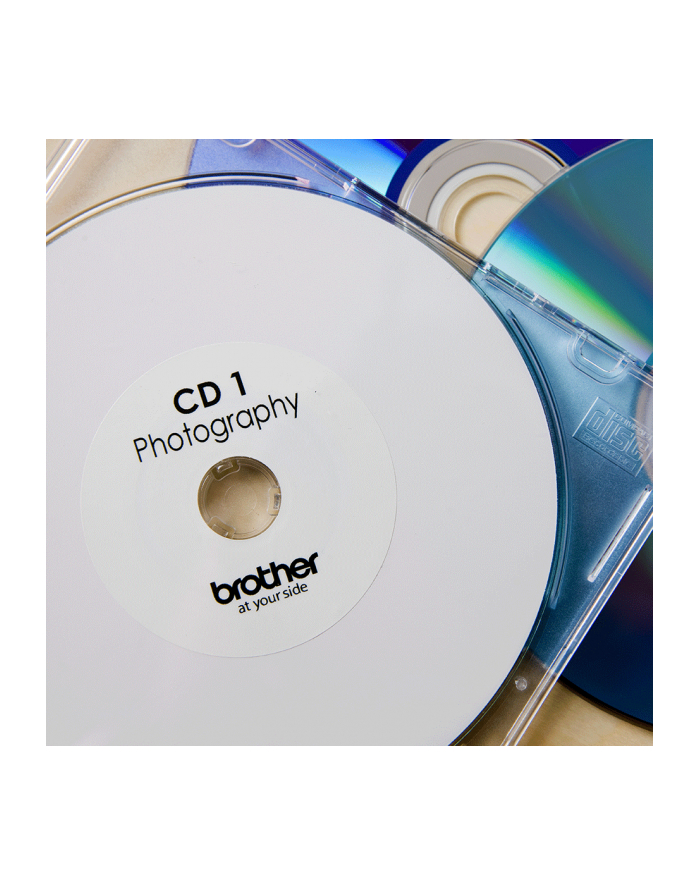 Etykieta foliowa na płyty CD/DVD Brother 58mm x 58mm | 100 szt. główny