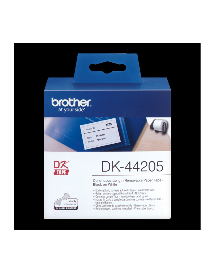 Taśma Brother Removable White Paper Tape 62mm x 30.48m główny